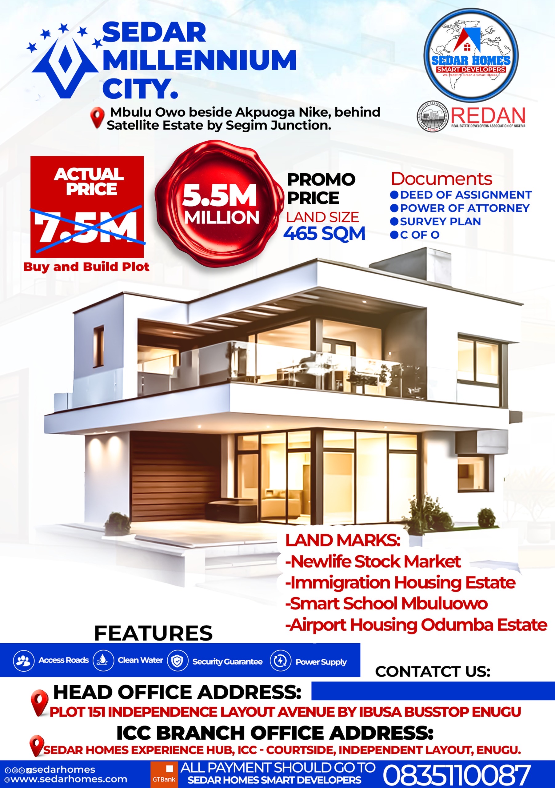 Sedar Millennium City - 465sqm Plot at Mbulu Owo - ₦5.5M Promo
